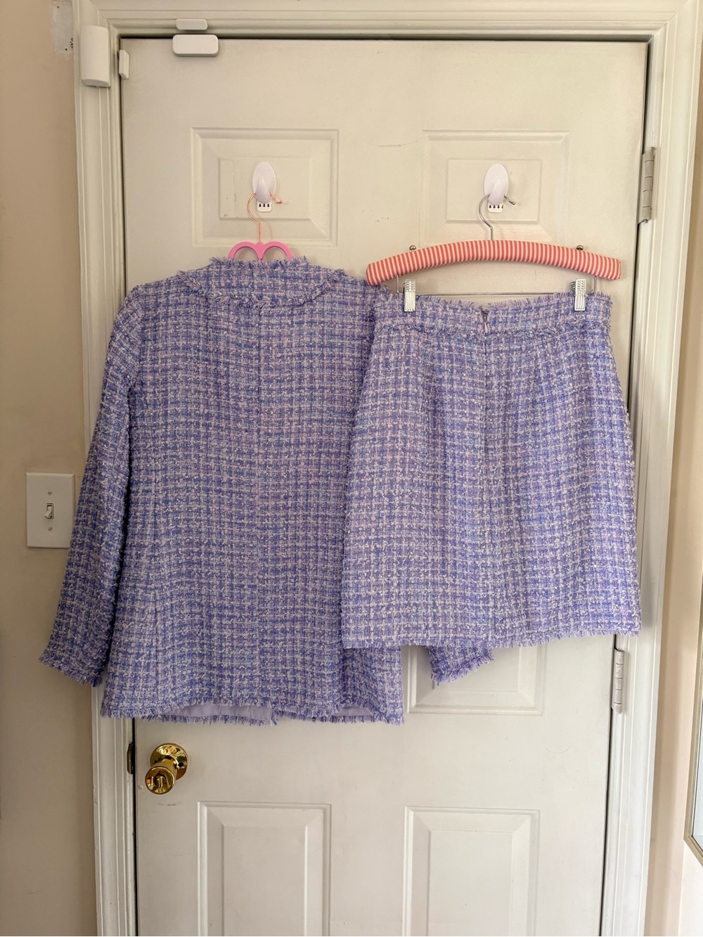 Ann Taylor Purple Tweed Skirt Suit Size XS/S - Picture 4 of 15